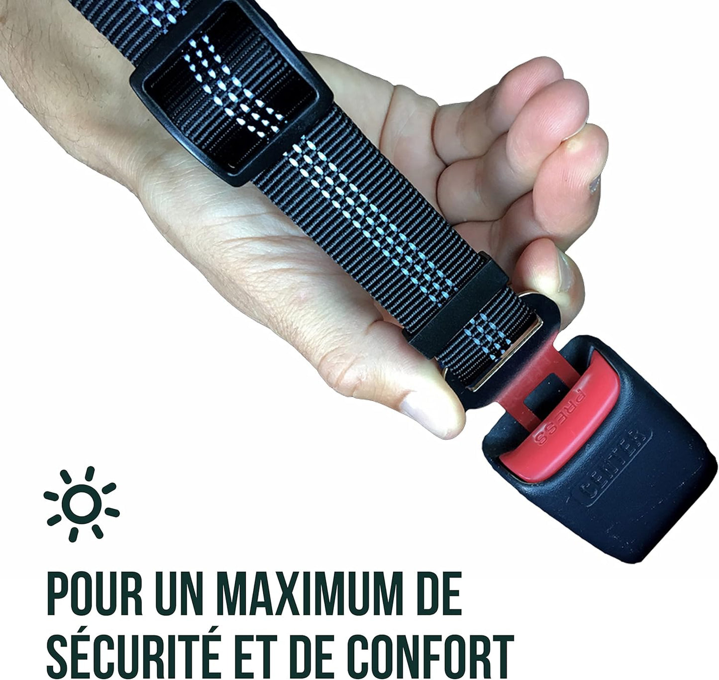 Ceinture de sécurité voiture ajustable pour chien