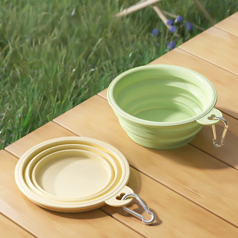 Gamelle pliable en silicone 350/650ml avec mousqueton