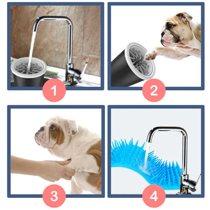 Lave-pattes électrique pour chien et chat